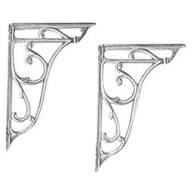Bayswater Ornate Cistern Brackets Large Image