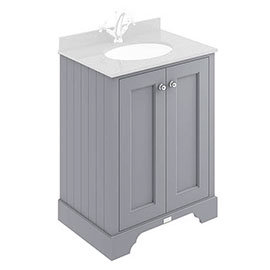 Bayswater Plummett Grey 600mm 2 Door Basin Cabinet Only Medium Image