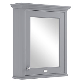 Bayswater Plummett Grey 600mm Mirror Wall Cabinet Large Image