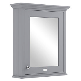 Bayswater Plummett Grey 600mm Mirror Wall Cabinet Large Image