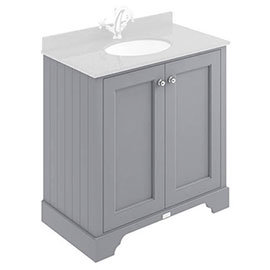Bayswater Plummett Grey 800mm 2 Door Basin Cabinet Only Medium Image