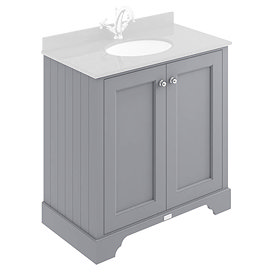 Bayswater Plummett Grey 800mm 2 Door Basin Cabinet Only Large Image