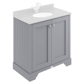 Bayswater Plummett Grey 800mm 2 Door Basin Cabinet Only Large Image