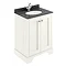 Bayswater Pointing White 600mm 2 Door Vanity Unit & 1TH Black Marble Basin Top Large Image