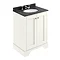 Bayswater Pointing White 600mm 2 Door Vanity Unit & 3TH Black Marble Basin Top Large Image