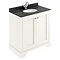 Bayswater Pointing White 800mm 2 Door Vanity Unit & 1TH Black Marble Basin Top Large Image