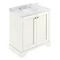Bayswater Pointing White 800mm 2 Door Vanity Unit & 3TH White Marble Basin Top Large Image