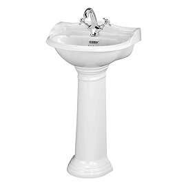 Bayswater Porchester Traditional 1TH Basin & Full Pedestal Large Image