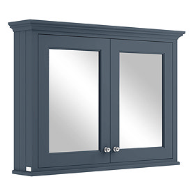 Bayswater Stiffkey Blue 1050mm Mirror Wall Cabinet Large Image