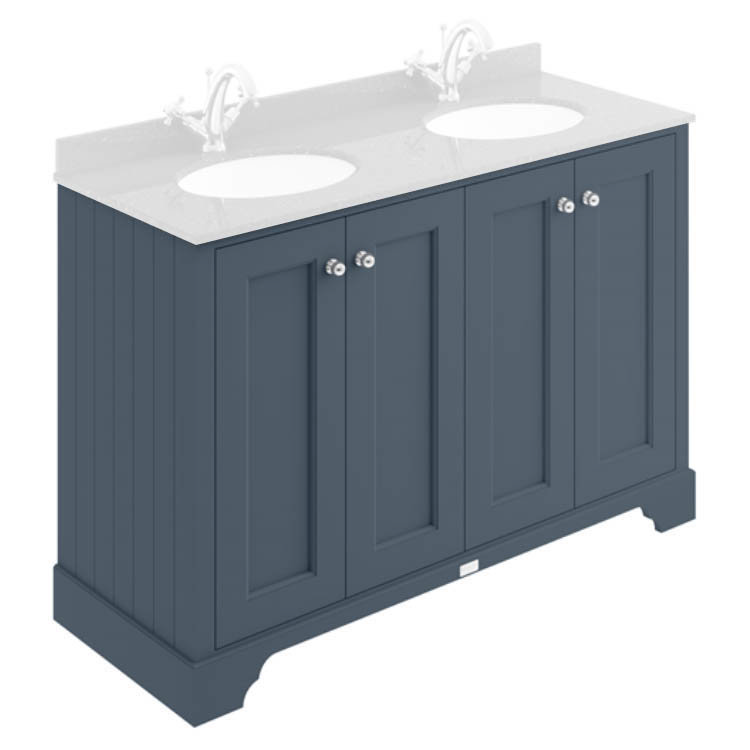 Bayswater Stiffkey Blue 1200mm 4 Door Basin Cabinet Only Large Image