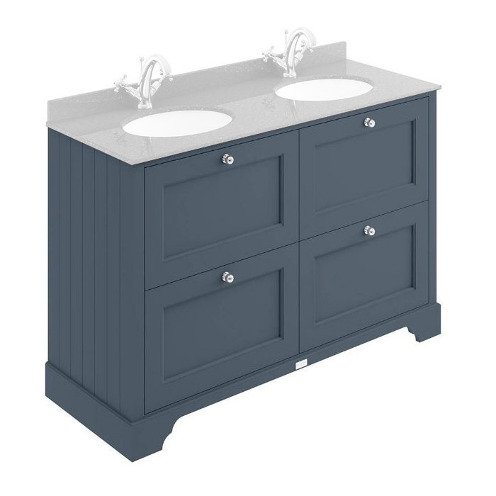 Bayswater Stiffkey Blue 1200mm 4 Drawer Basin Cabinet Only Large Image