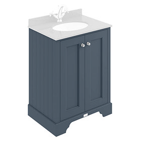 Bayswater Stiffkey Blue 600mm 2 Door Basin Cabinet Only Large Image