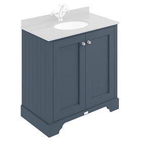 Bayswater Stiffkey Blue 800mm 2 Door Basin Cabinet Only Large Image