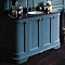 Bayswater Stiffkey Blue Curved 1200mm 4-Door Vanity Unit & 3TH Black Marble Single Bowl Basin Top Feature Large Image