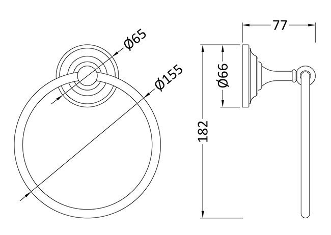 Bayswater Traditional Towel Ring