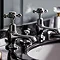 Bayswater White Crosshead Domed Collar Traditional Basin Taps  Feature Large Image