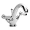 Bayswater White Lever Domed Collar Mono Basin Mixer + Pop-Up Waste Large Image