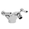 Bayswater White Lever Domed Collar Mono Bidet Mixer + Pop-Up Waste Large Image