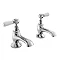 Bayswater White Lever Traditional Bath Taps Large Image