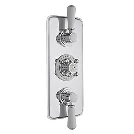 Bayswater White Triple Concealed Thermostatic Shower Valve with Diverter Large Image
