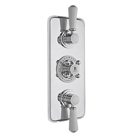 Bayswater White Triple Concealed Thermostatic Shower Valve with Diverter Large Image