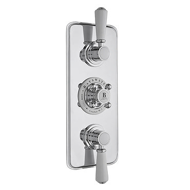 Bayswater White Triple Concealed Thermostatic Shower Valve with Diverter  Profile Large Image