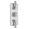 Bayswater White Triple Concealed Thermostatic Shower Valve with Diverter Large Image