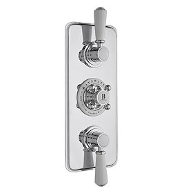 Bayswater White Triple Concealed Thermostatic Shower Valve Large Image