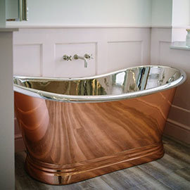 BC Designs 1700mm Copper / Nickel Double Ended Freestanding Bath Medium Image