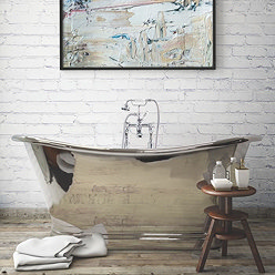 BC Designs 1700mm Nickel Double Ended Freestanding Bath Large Image