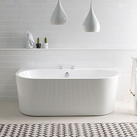 BC Designs Ancora Back To Wall Modern Bath 1640 x 590mm Medium Image