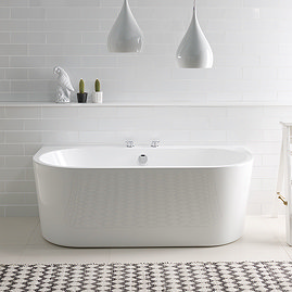 BC Designs Ancora Back To Wall Modern Bath 1640 x 590mm Large Image