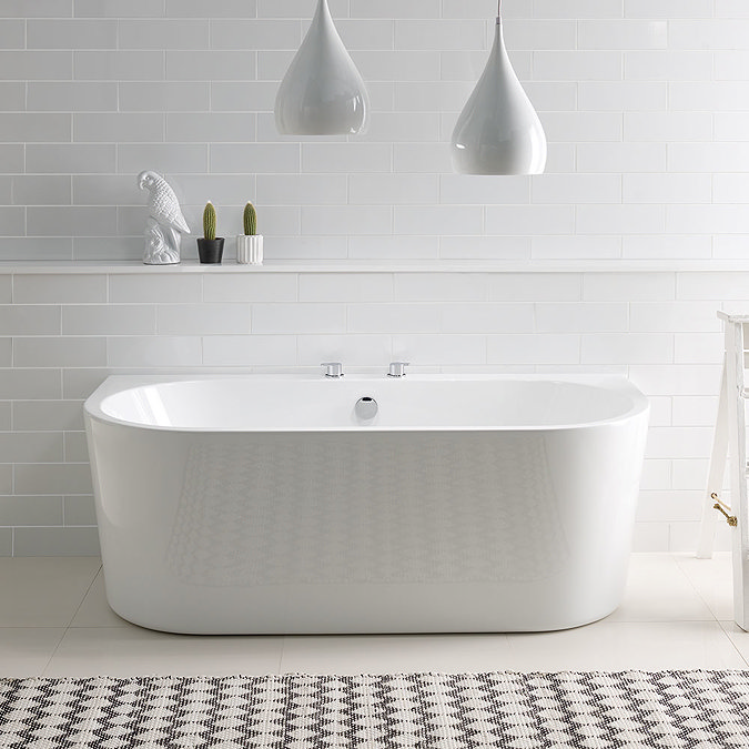 BC Designs Ancora Back To Wall Modern Bath 1640 x 590mm Large Image