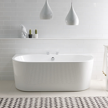 BC Designs Ancora Back To Wall Modern Bath 1640 x 590mm  Profile Large Image