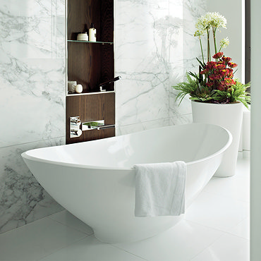 BC Designs Kurv Freestanding Modern Bath 1890 x 900mm  Profile Large Image