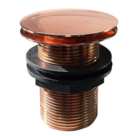 BC Designs Push Down Bath Waste Without Overflow - Copper
