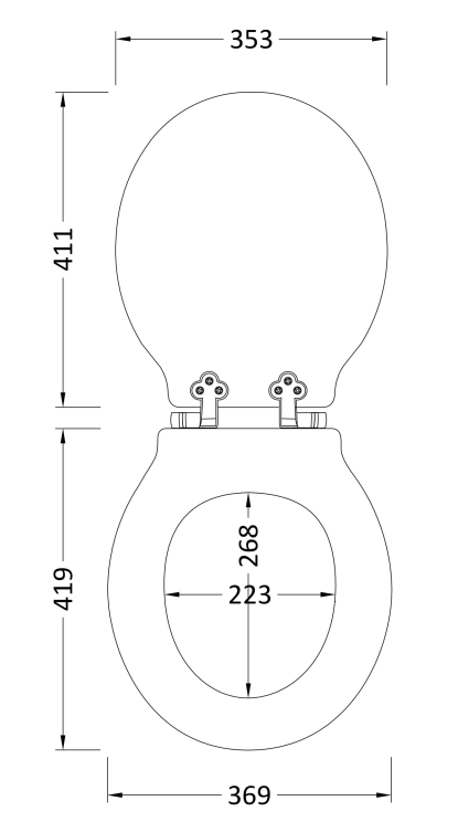 BC Designs Victrion Soft Close Toilet Seat & Cover - Matt Black