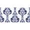 BCT Tiles - 4 Hemingway Design Tiffany Blue Decor Wall Tiles - 248x498mm - HEM00598 Large Image