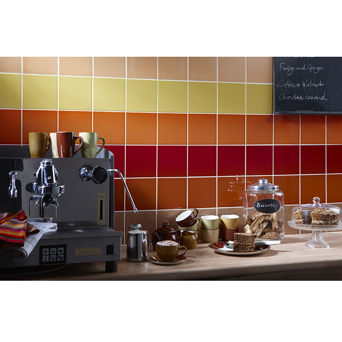 BCT Tiles - 44 Colour Compendium Buttermilk Gloss Ceramic Wall Tiles - 148x148mm - BCT16588 Profile Large Image