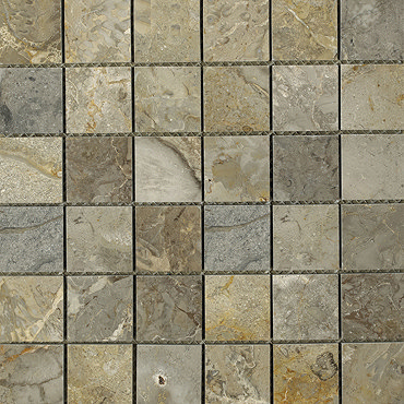 BCT Tiles - 5 Elite Java Grey Polished Mosaic Stone Tiles - 305x305mm - ISC2696 Profile Large Image