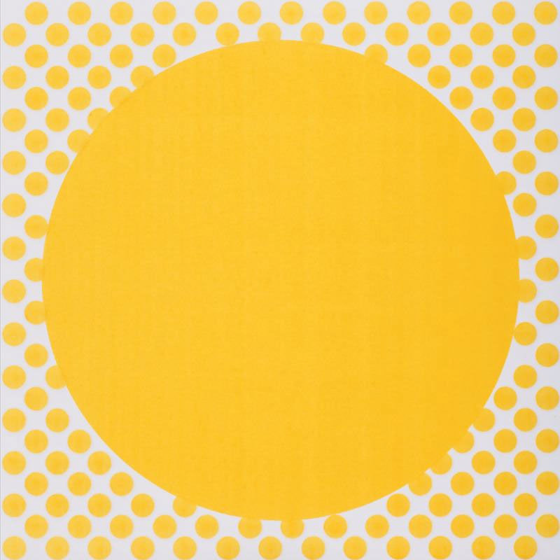 BCT Tiles - 5 Hemingway Design Lots Of Dots Solid Centre Dot Yellow Wall Tiles - 198x198mm - HEM0049 Large Image