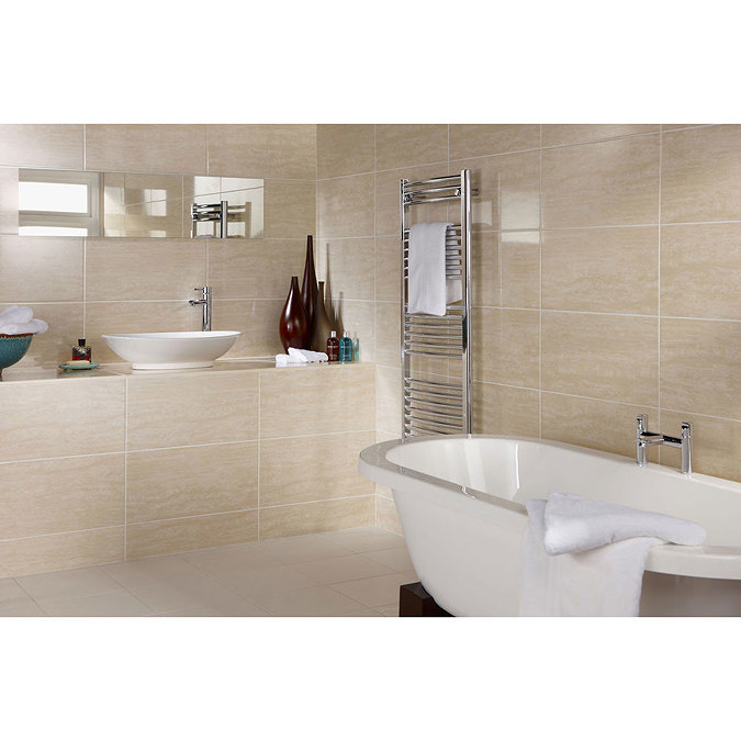 BCT Tiles - 6 Parallel Light Beige Gloss High Definition Wall Tiles - 300x600mm - BCT20348 Feature Large Image