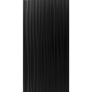 BCT Tiles - 8 Form Wave Black Gloss Wall Tiles - 248x498mm - BCT18758 Profile Large Image