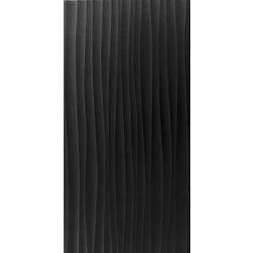 BCT Tiles - 8 Form Wave Black Satin Wall Tiles - 248x498mm - BCT18765 Profile Large Image