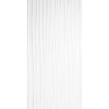 BCT Tiles - 8 Form Wave White Gloss Wall Tiles - 248x498mm - BCT19946 Profile Large Image