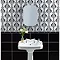 BCT Tiles - 8 Hemingway Design Tiffany Black Plain Wall Tiles - 248x498mm - HEM00628 Profile Large Image