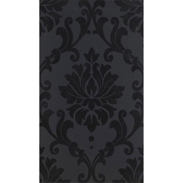 BCT Tiles - 8 Statement Black Damask Decor Wall Tiles - 298x498mm - BCT13495 Large Image