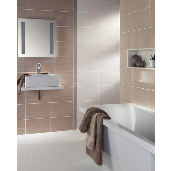 BCT Tiles - 10 Brighton Grey Wall Gloss Tiles - 248x398mm - BCT14577 Feature Large Image