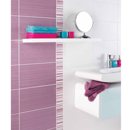 BCT Tiles - 10 Brighton Lilac Wall Gloss Tiles - 248x398mm - BCT12221 Profile Large Image