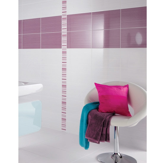 BCT Tiles - 10 Brighton Lilac Wall Gloss Tiles - 248x398mm - BCT12221 Feature Large Image